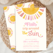最初の旅のまわりに日ボホレトロ1st誕生日 招待状
