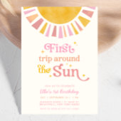 最初の旅のまわりに日ボホレトロ1st誕生日 招待状