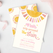 最初の旅のまわりに日ボホレトロ1st誕生日 招待状