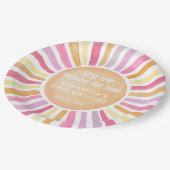 最初の旅のまわりに日少女の最初の誕生日 ペーパープレート (アングル)