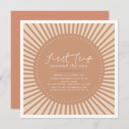 最初の旅のまわりに日房保1歳の誕生日 招待状