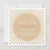 最初の旅のまわりに日房保1歳の誕生日 招待状 (正面)