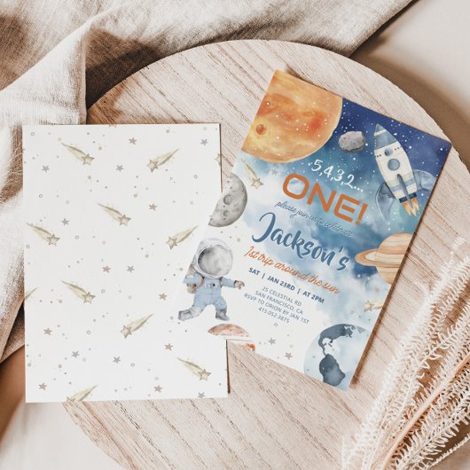 最初の旅のまわりに日、宇宙の最初の誕生日 招待状