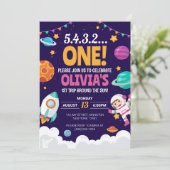 最初の旅のまわりに行ザサンガール宇宙1st誕生日 招待状 (スタンド正面)