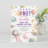 最初の旅のまわりに行ザサンガール宇宙1st誕生日 招待状 (スタンド正面)