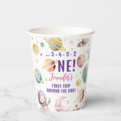 最初の旅のまわりに行ザサンガール宇宙1st誕生日 紙コップ (裏面)