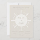 "最初の旅"サンスターズ宇宙1st誕生日 招待状 (正面)