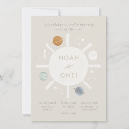 "最初の旅"太陽宇宙1st誕生日 招待状