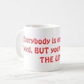 最初の日おもしろい付アイディア コーヒーマグカップ (正面左)