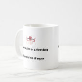 最初の日にこのことを決して言わない私のことを思い出させる コーヒーマグカップ (正面左)