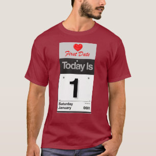 最初の日付 Tシャツ