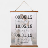 最初の日、Yesの日、日最高のの写真 吊り下げ型タペストリー (正面)