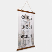 最初の日、Yesの日、日最高のの写真 吊り下げ型タペストリー (傾斜あり)