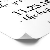 最初の日、Yesの日、最高の日の結婚日 ポスター (角)