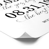 最初の日、Yesの日、最高の日の結婚日 ポスター (角)