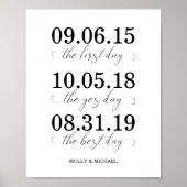 最初の日、Yesの日、最高の日の結婚日 ポスター (正面)
