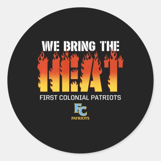 最初の植民地時代の愛国者のロゴ我々は熱Hsをもたらす ラウンドシール (正面)
