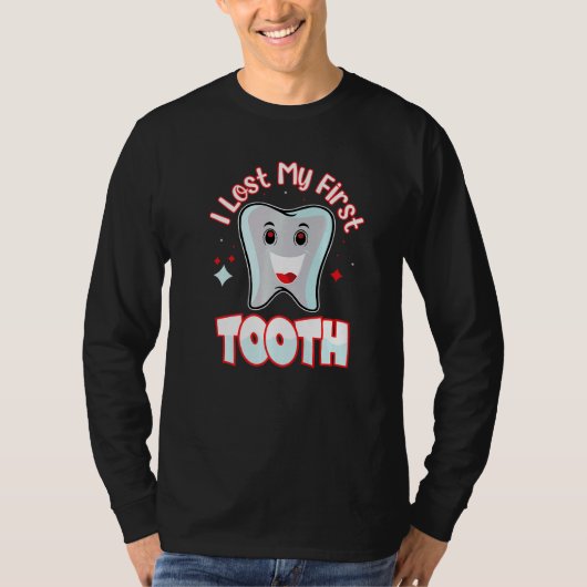 最初の歯が抜けました 歯の妖精への引用 Tシャツ (正面)