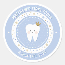 最初の歯パーソナライズされたのマイルストーンのシール ラウンドシール