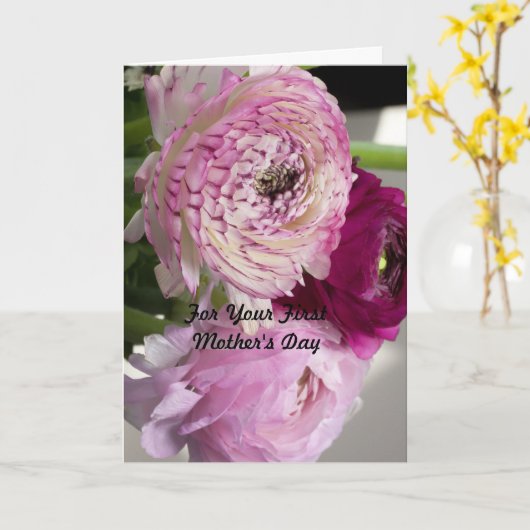 最初の母の日のカード カード (黄色い花)