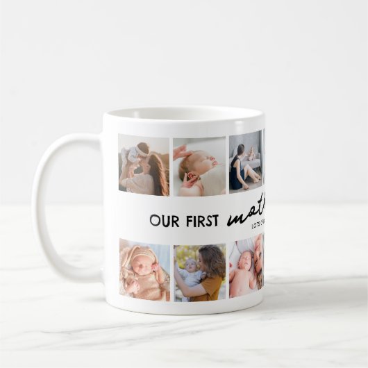 最初の母の日の一緒に14写真 コーヒーマグカップ (左)
