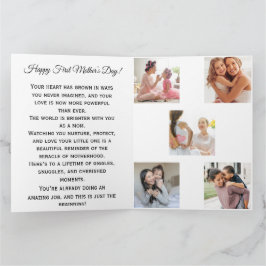 最初の母の日の写真コラージュ　甘い言葉 カード