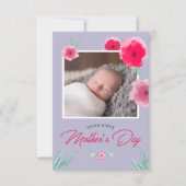 最初の母の日の写真フラットカード (正面)
