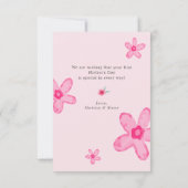 最初の母の日の写真フラットカード (裏面)