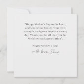 最初の母の日の写真フラットカード シーズンカード (裏面)