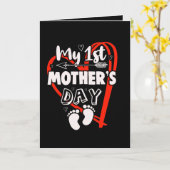 最初の母の日の追加気持ち カード (黄色い花)