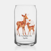 最初の母の日を一緒に – フローラディアードリン ガラス缶 (正面)