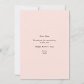 最初の母は永遠の私の友人の脚本 |赤面 サンキューカード (裏面)