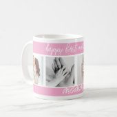 最初の母親の日かわいい写真コラージュMug コーヒーマグカップ (正面左)