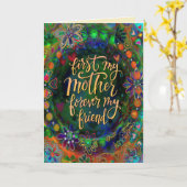 最初の母、永遠の友 カード (黄色い花)