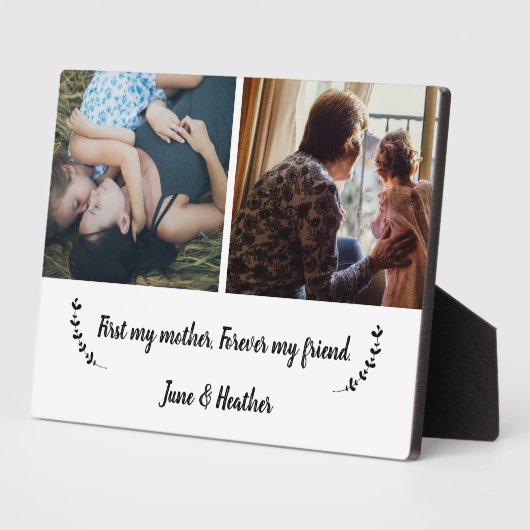 最初の母、永遠の私の友人の母の日 フォトプラーク (側面)