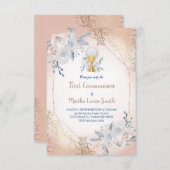 最初の淡い色の花の招待 招待状 (正面/裏面)