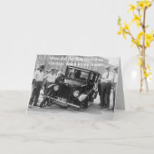 最初の無軌道の馬車 カード (黄色い花)