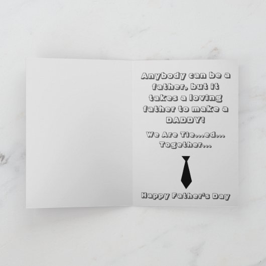 最初の父の日のネクタイ…Ed Up Photo カード (内部)