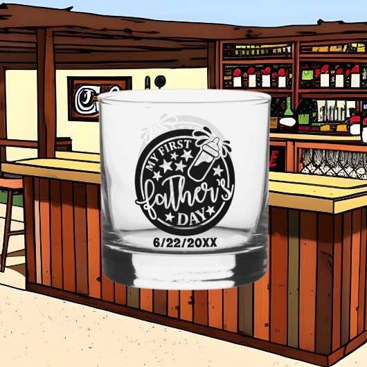 最初の父の日の追加日 ウイスキーグラス