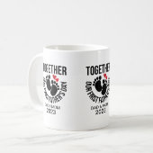 最初の父の日を一緒にパーソナライズ コーヒーマグカップ (正面左)