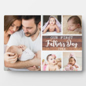 最初の父の日ウッド5フォトコラージュ フォトプラーク (正面)