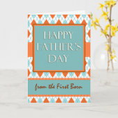 最初の生まれる子供からの父の日、アーガイル カード (黄色い花)