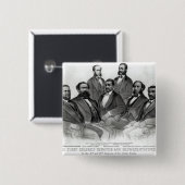 最初の着色された上院議員および代表 缶バッジ (正面&裏面)