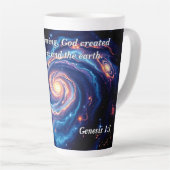 最初の神と創造の聖句 カフェラテマグ (右アングル)