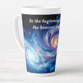 最初の神と創造の聖句 カフェラテマグ (左アングル)