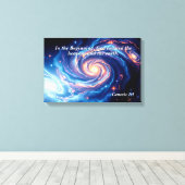 最初の神と創造の聖句 キャンバスプリント (インサイチュ (ウッドフロア))