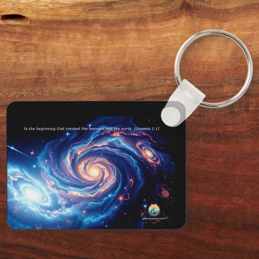 最初の神と創造の聖句 キーホルダー (正面)