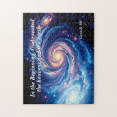 最初の神と創造の聖句 ジグソーパズル (縦)