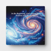 最初の神と創造の聖句 フォトプラーク (正面)