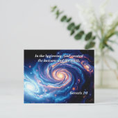 最初の神と創造の聖句 ポストカード (スタンド正面)